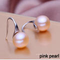 9-10mm AAA Varity Colors Boucle d&#39;oreille en argent sterling avec boucles d&#39;oreilles en argent 925